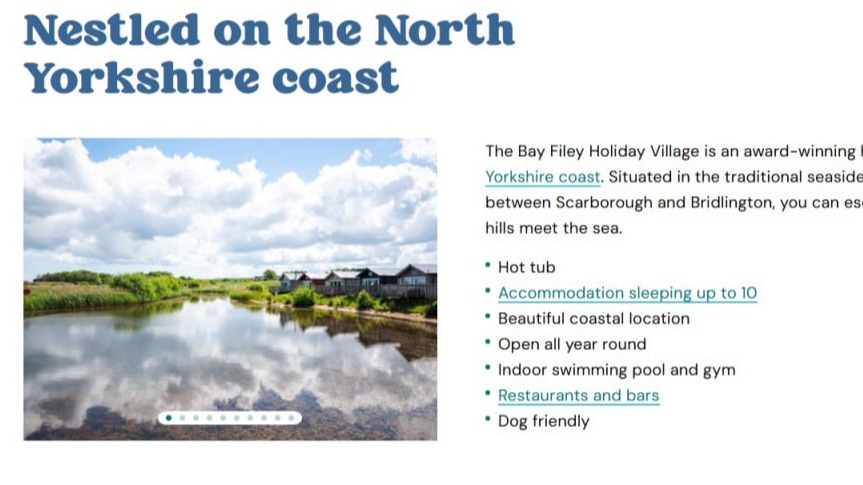 Official Website of Away Resorts - The Bay Filey Holiday Village