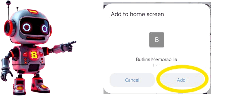Butlins Memorabilia Website on Android