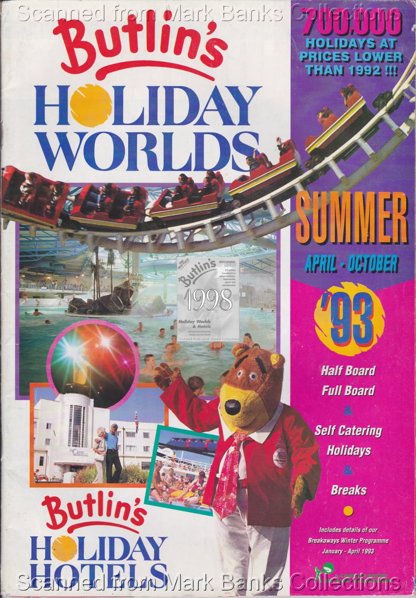 1993 Butlins Holiday Worlds Brochure