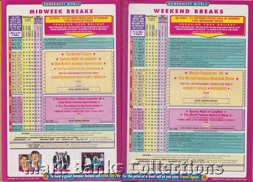 1996 Butlins Holiday Worlds Brochure