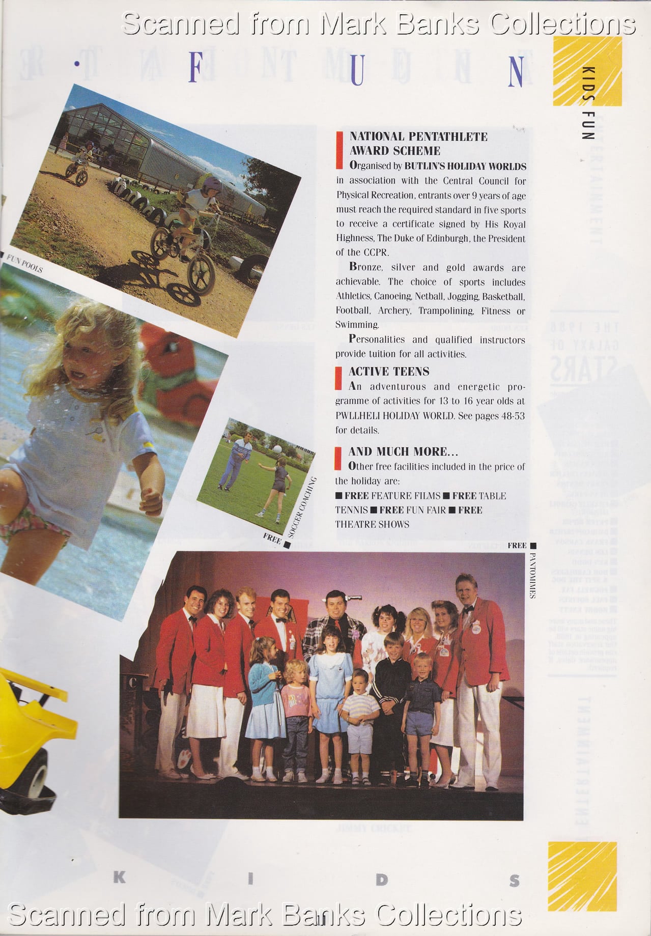 1988 Butlins Holiday Worlds Brochure