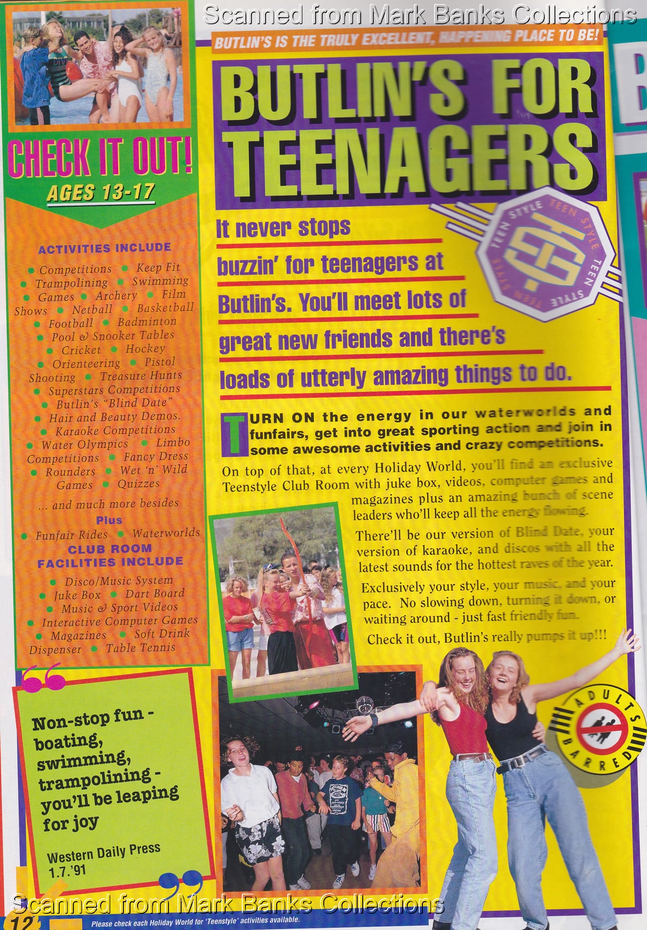 1993 Butlins Holiday Worlds Brochure