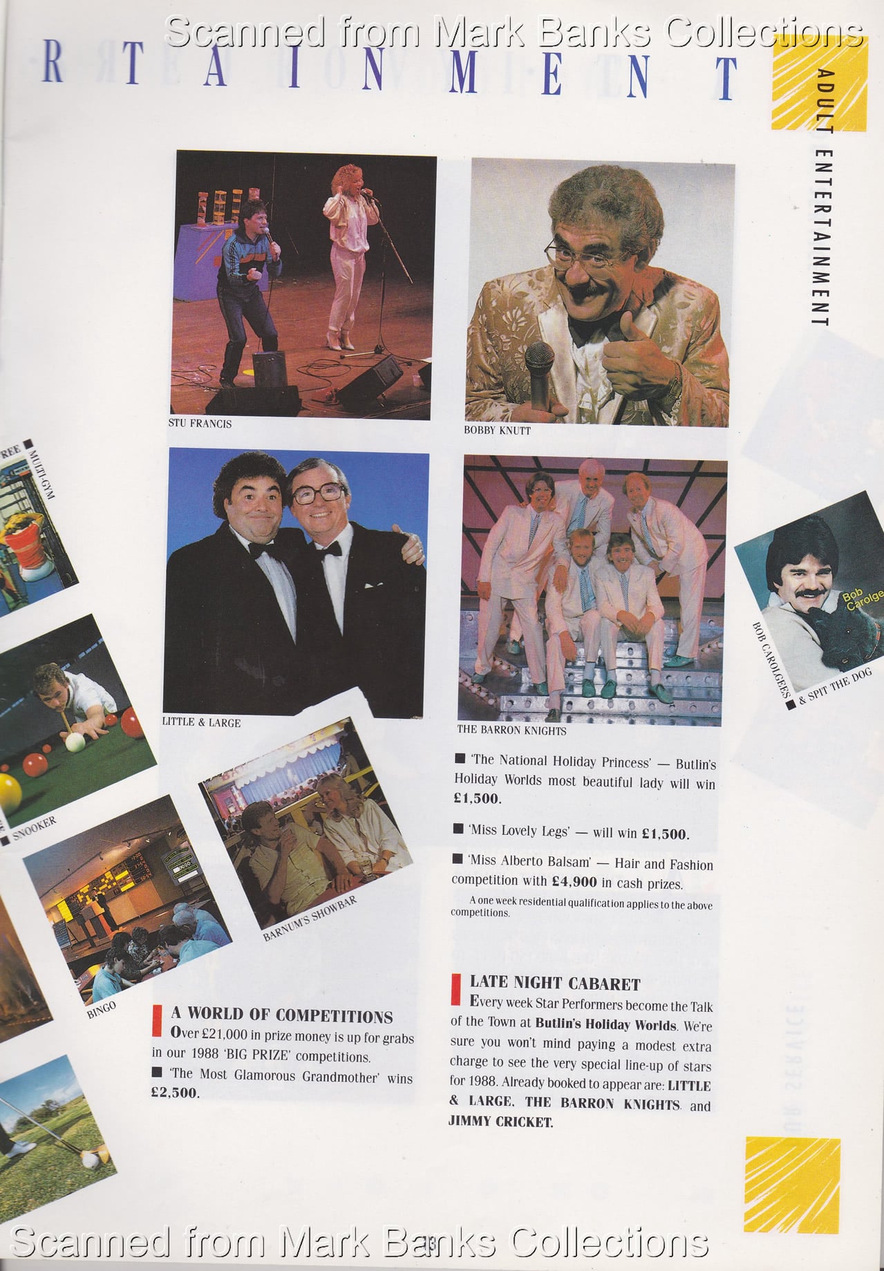 1988 Butlins Holiday Worlds Brochure