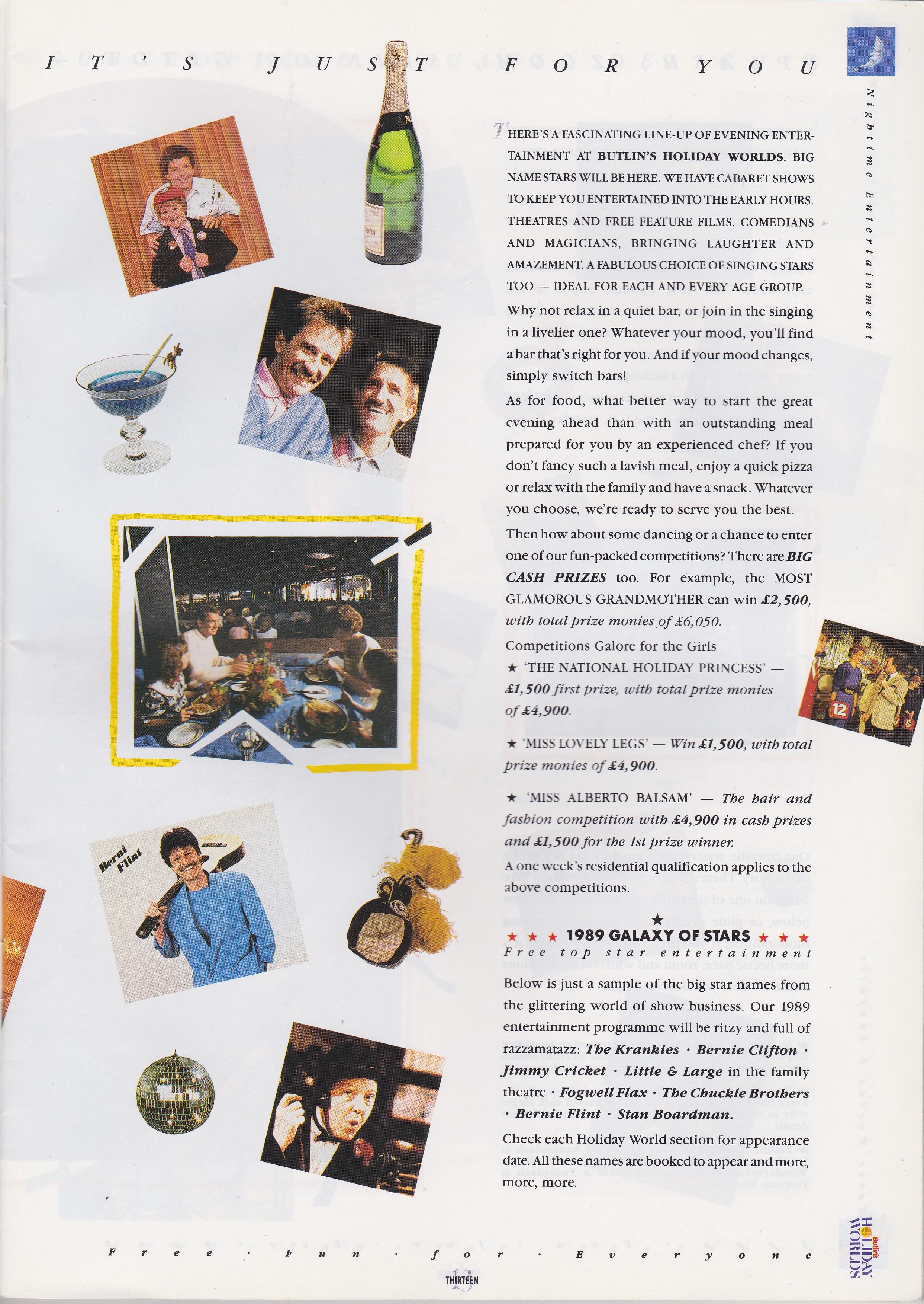 1989 Butlins Holiday Worlds Brochure