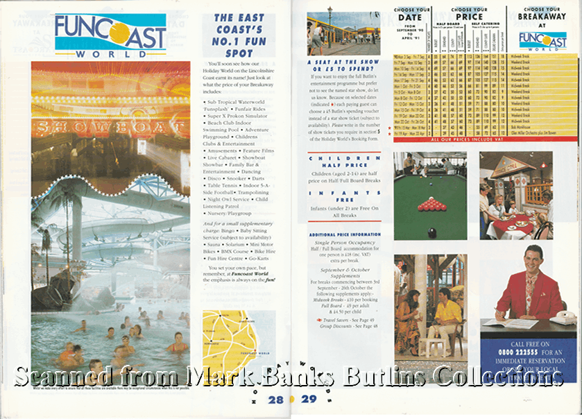 1991 Butlins Holiday Worlds Brochure
