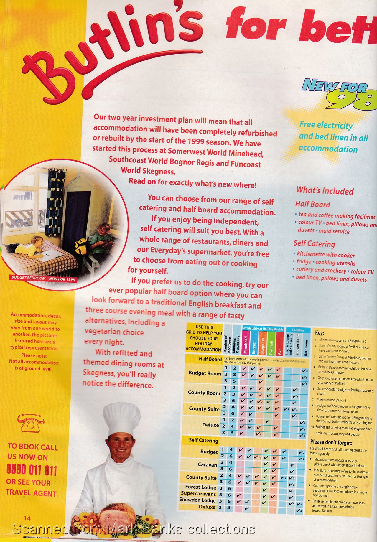 1998 Butlins Holiday Worlds Brochure