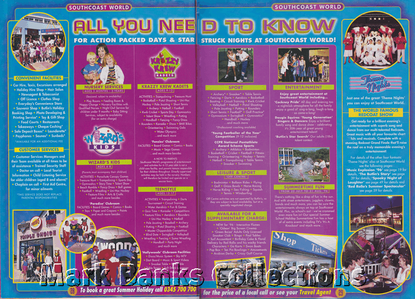 1996 Butlins Holiday Worlds Brochure