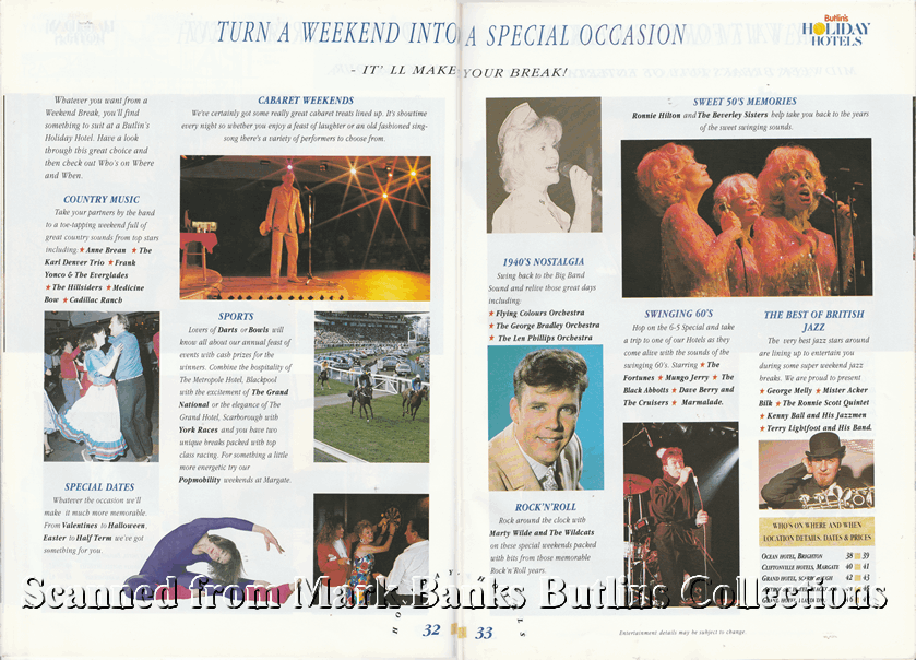 1991 Butlins Holiday Worlds Brochure