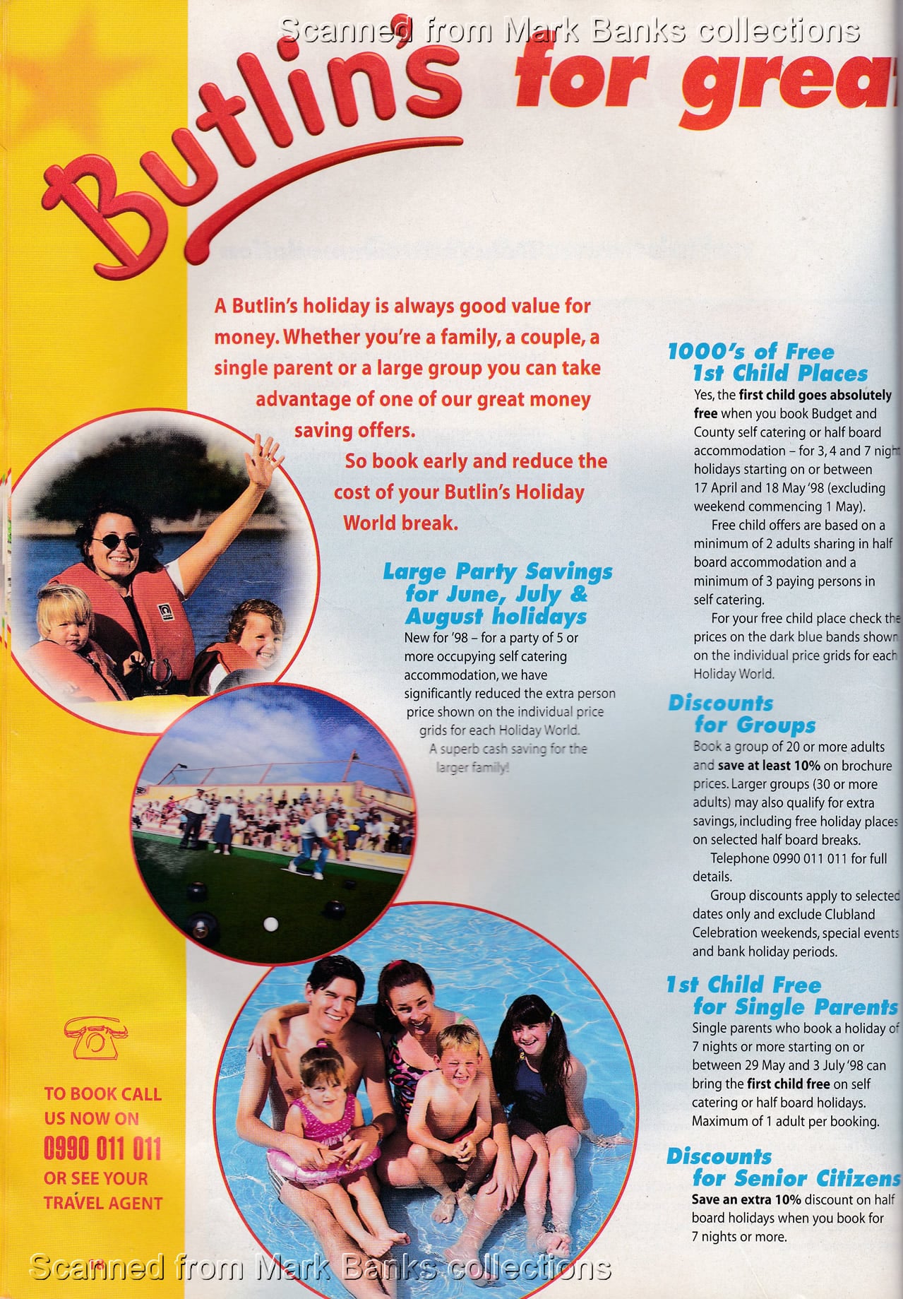 1998 Butlins Holiday Worlds Brochure