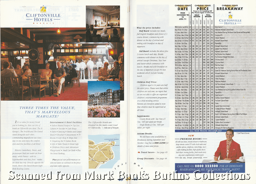 1991 Butlins Holiday Worlds Brochure