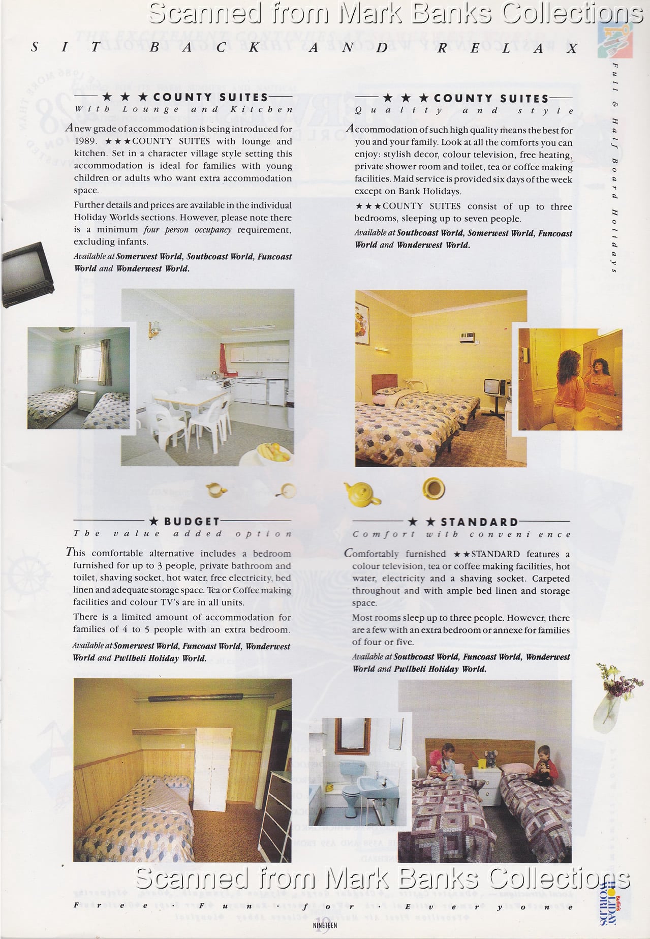 1989 Butlins Holiday Worlds Brochure