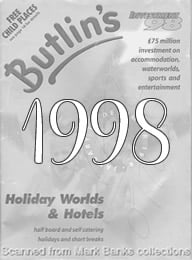 1998 Butlins Holiday Worlds Brochure