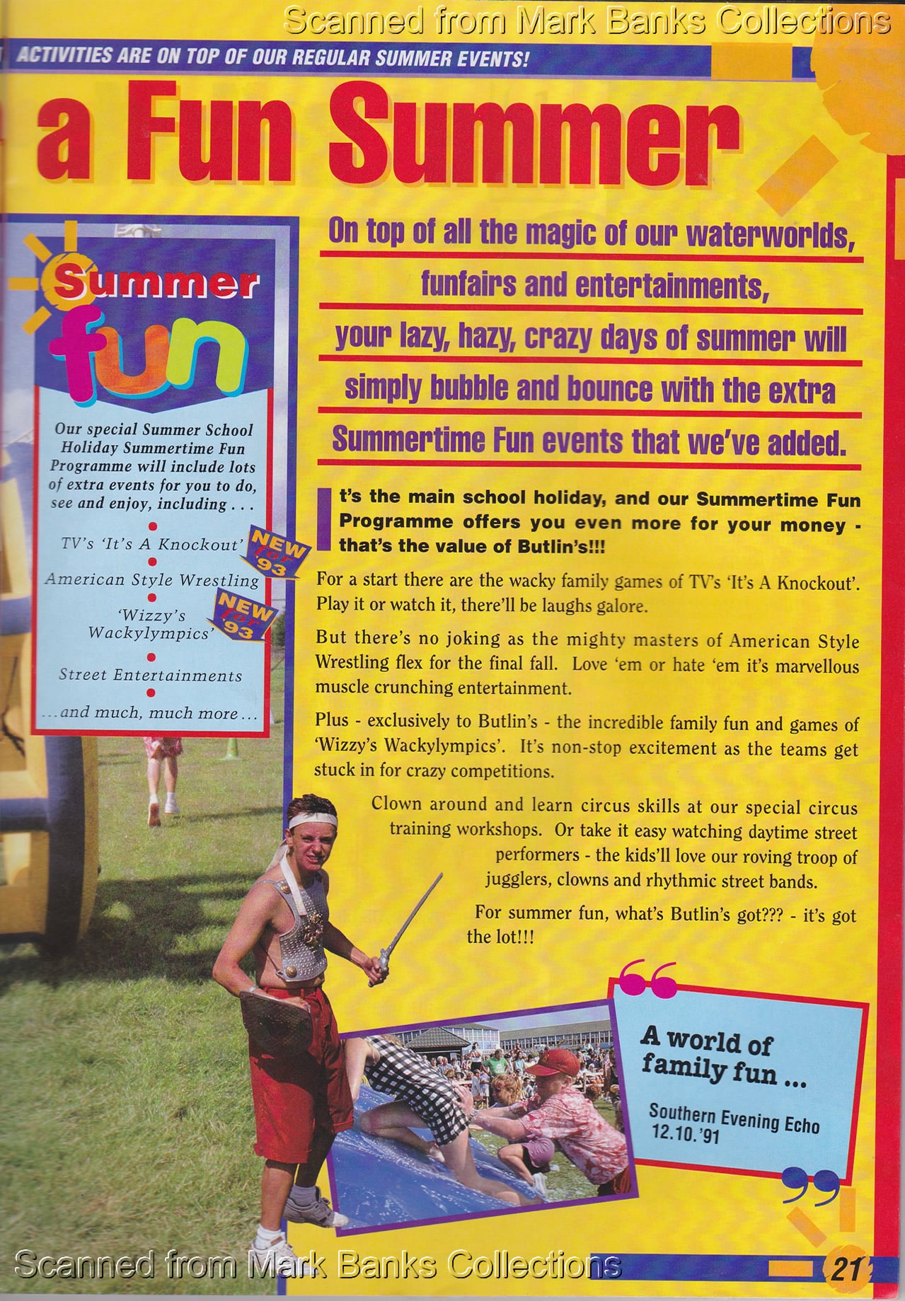 1993 Butlins Holiday Worlds Brochure