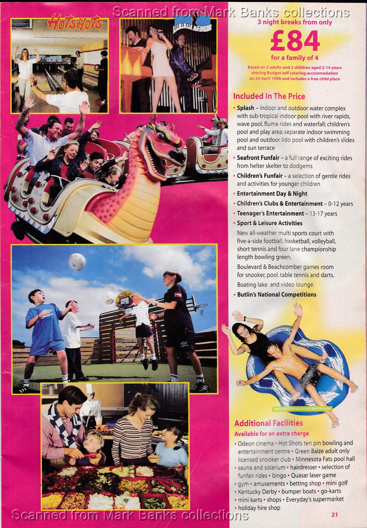 1998 Butlins Holiday Worlds Brochure