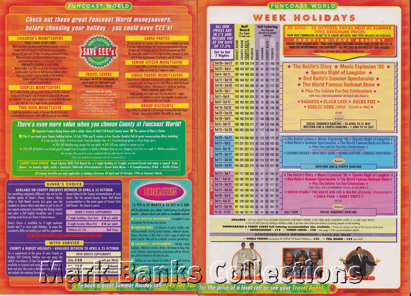 1996 Butlins Holiday Worlds Brochure