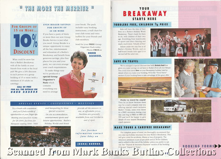 1991 Butlins Holiday Worlds Brochure
