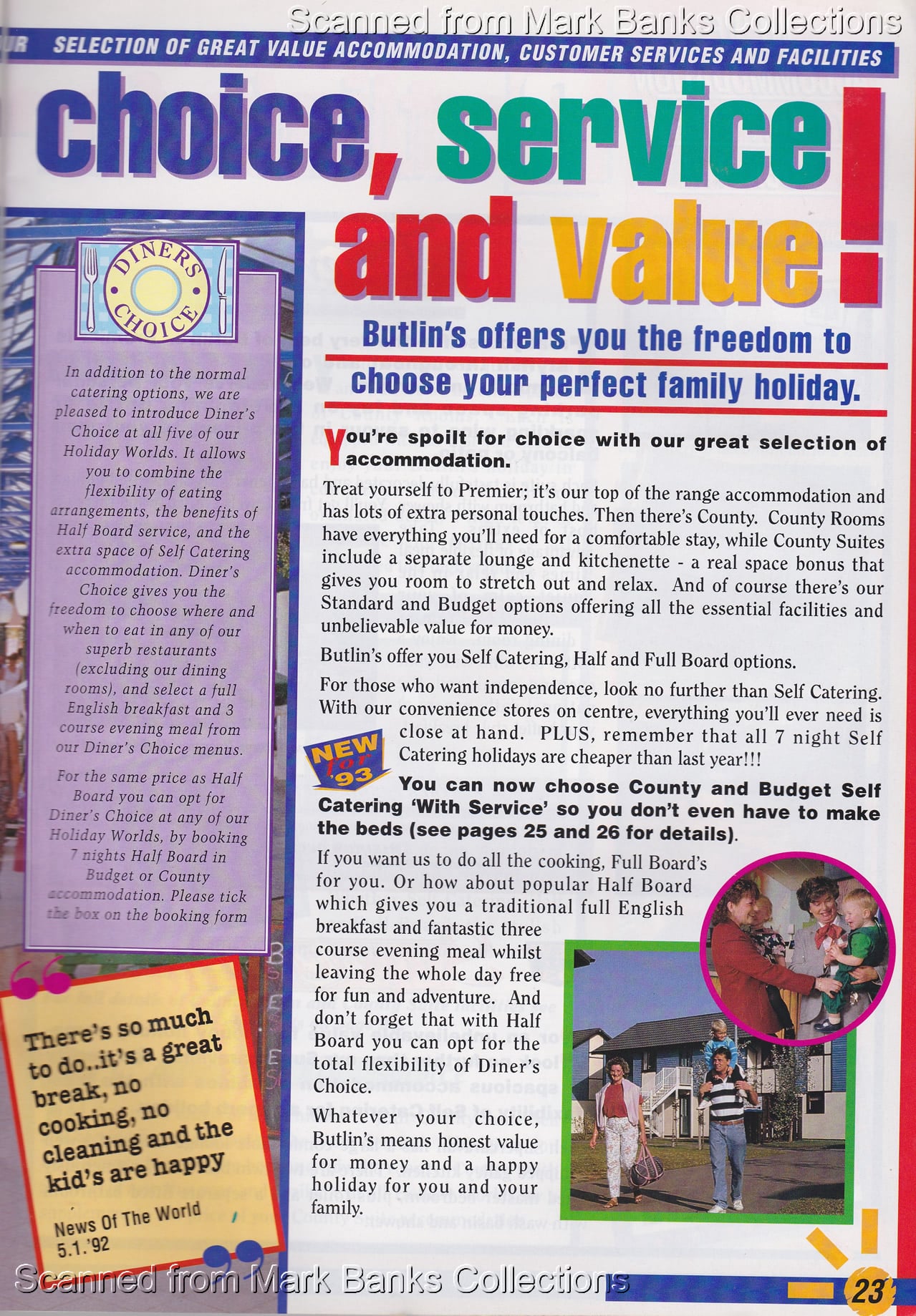 1993 Butlins Holiday Worlds Brochure