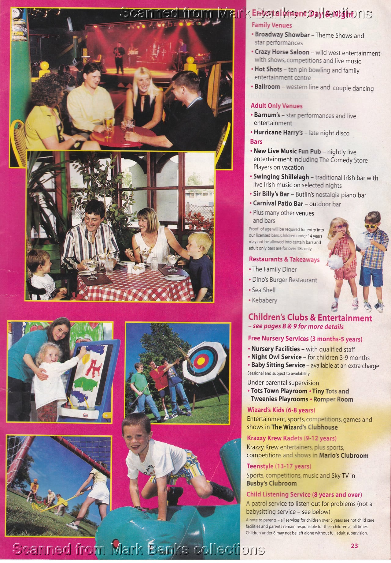 1998 Butlins Holiday Worlds Brochure