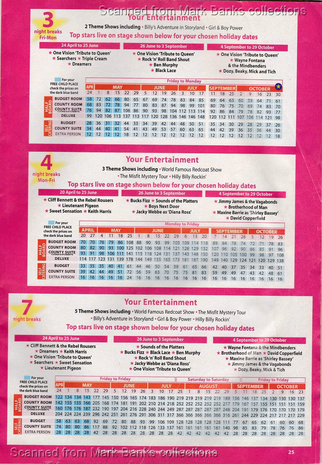 1998 Butlins Holiday Worlds Brochure