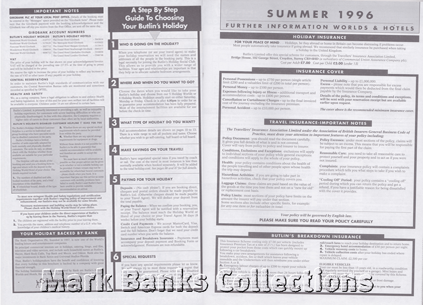 1996 Butlins Holiday Worlds Brochure