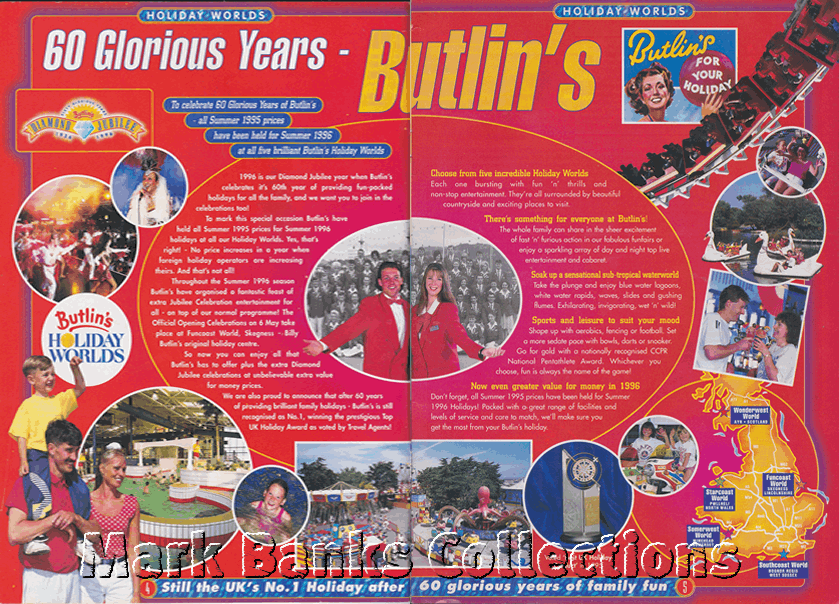 1996 Butlins Holiday Worlds Brochure