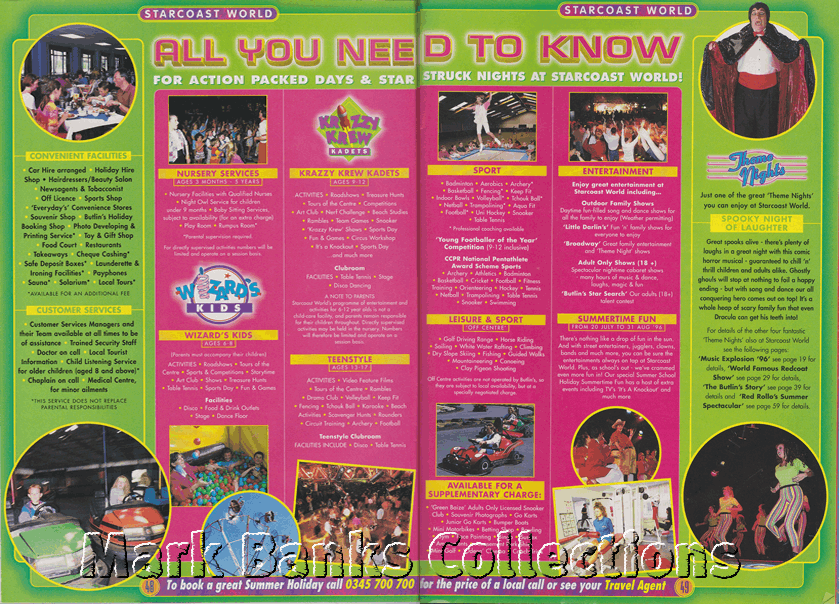 1996 Butlins Holiday Worlds Brochure