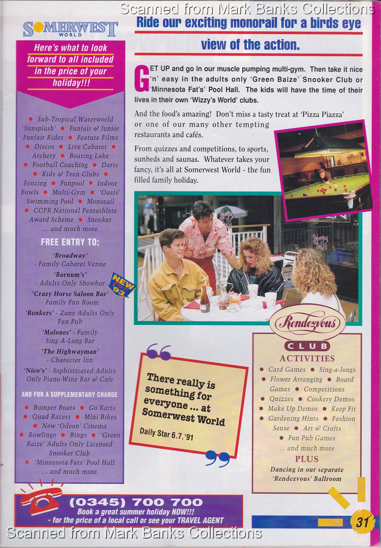 1993 Butlins Holiday Worlds Brochure