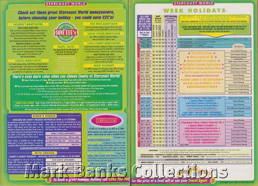 1996 Butlins Holiday Worlds Brochure