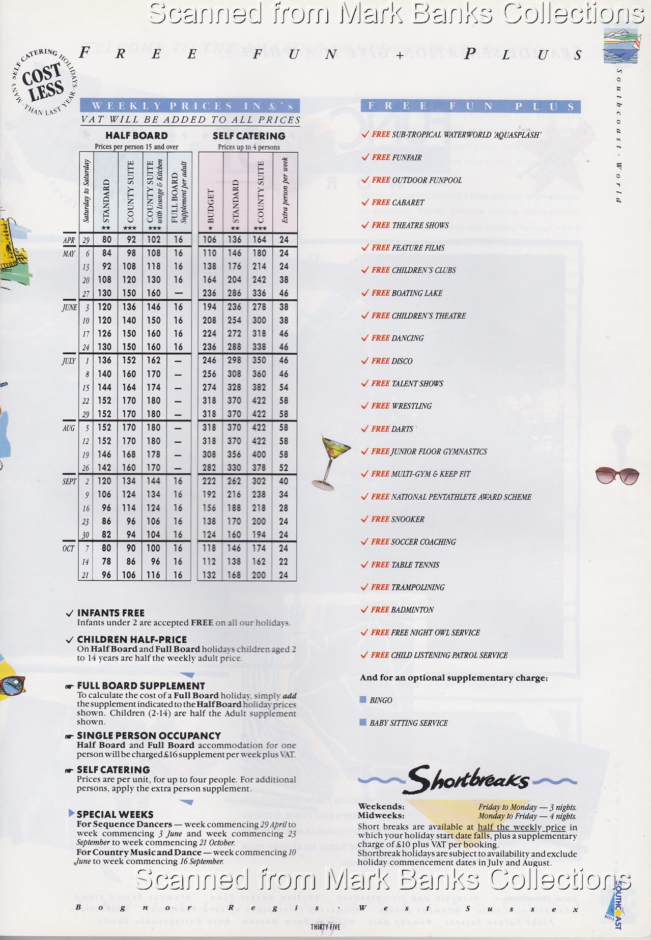 1989 Butlins Holiday Worlds Brochure