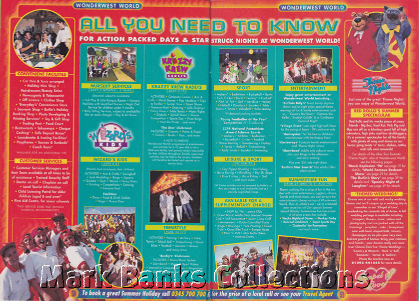 1996 Butlins Holiday Worlds Brochure