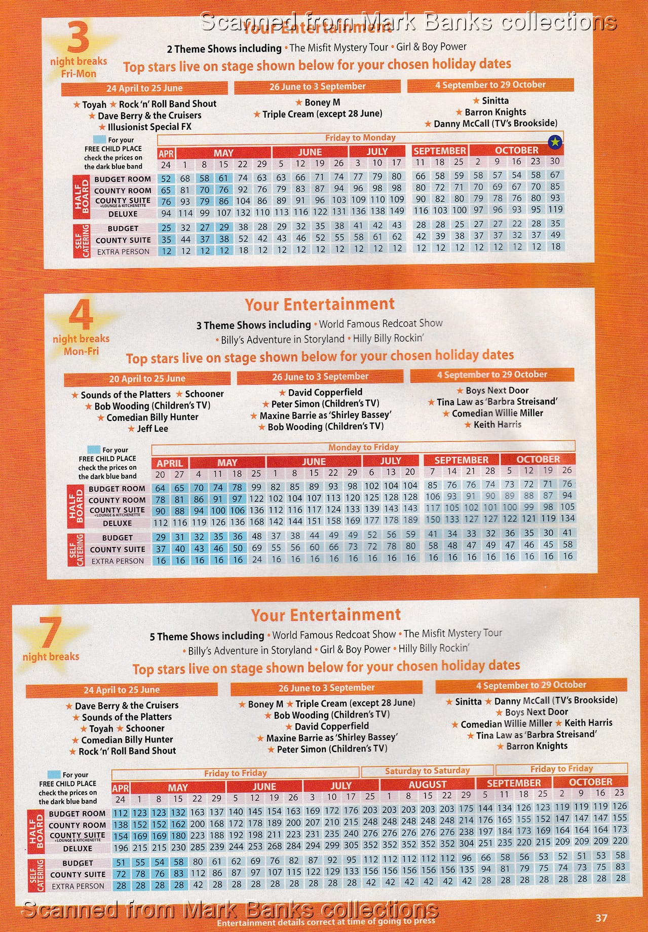 1998 Butlins Holiday Worlds Brochure