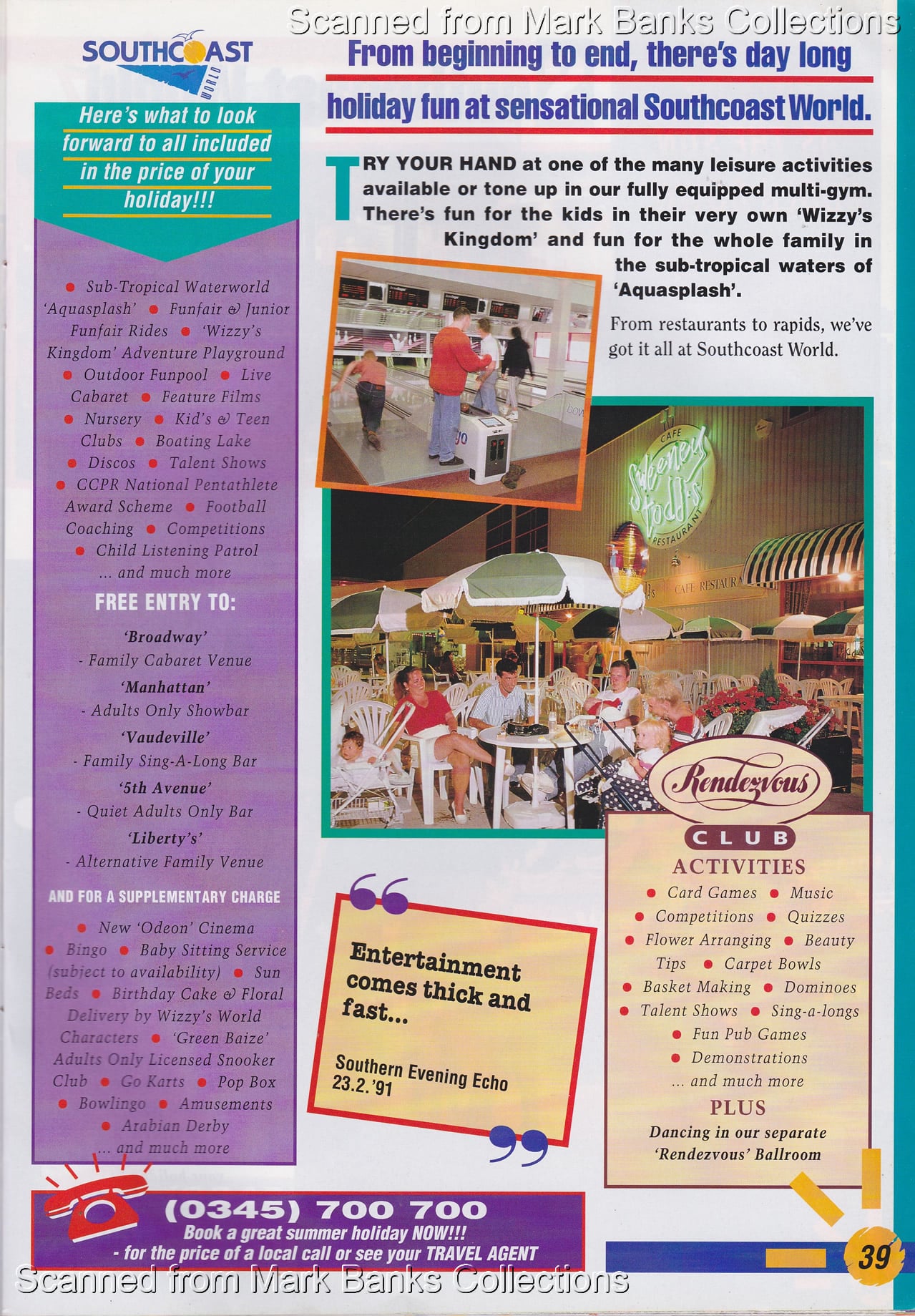 1993 Butlins Holiday Worlds Brochure