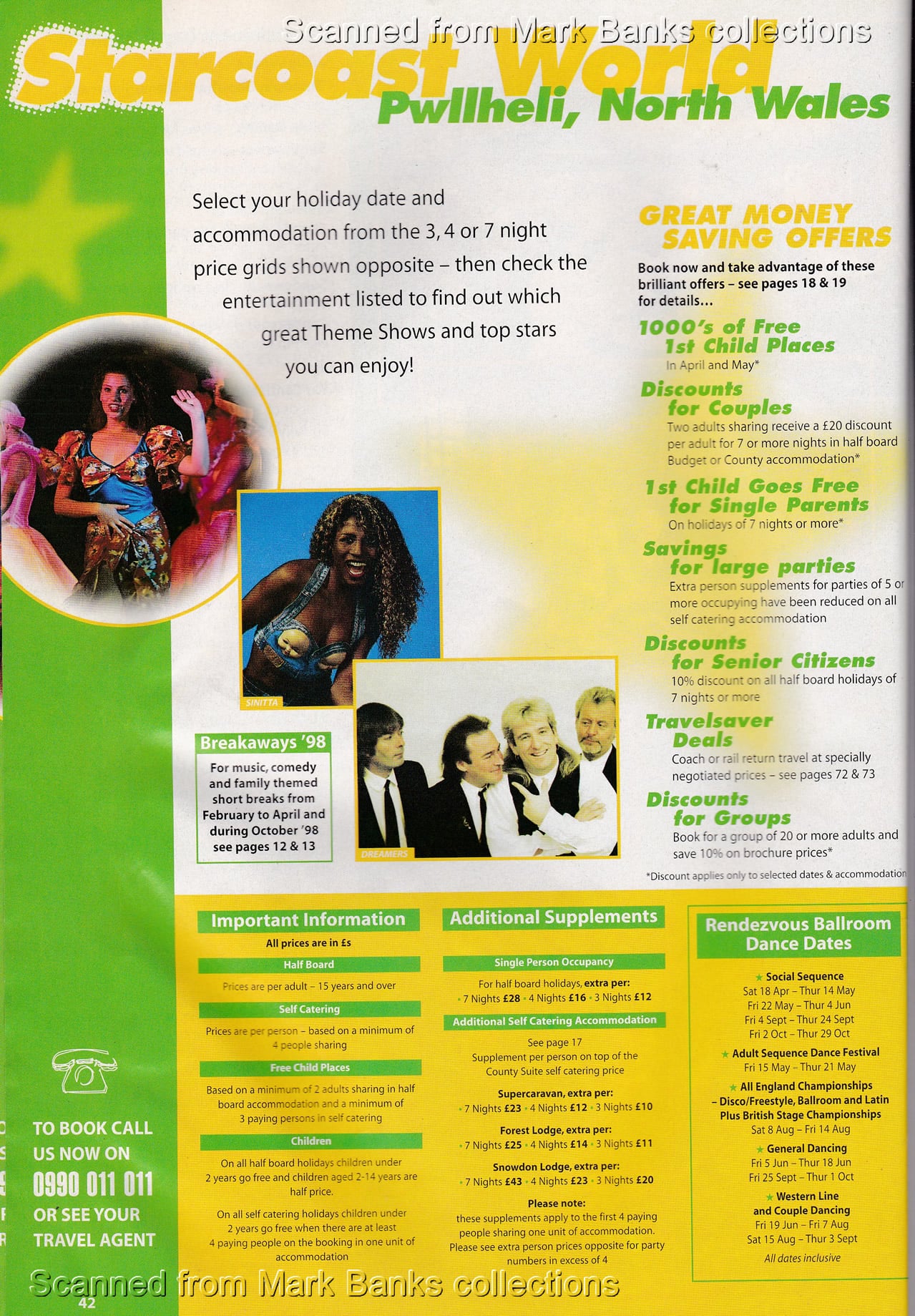 1998 Butlins Holiday Worlds Brochure