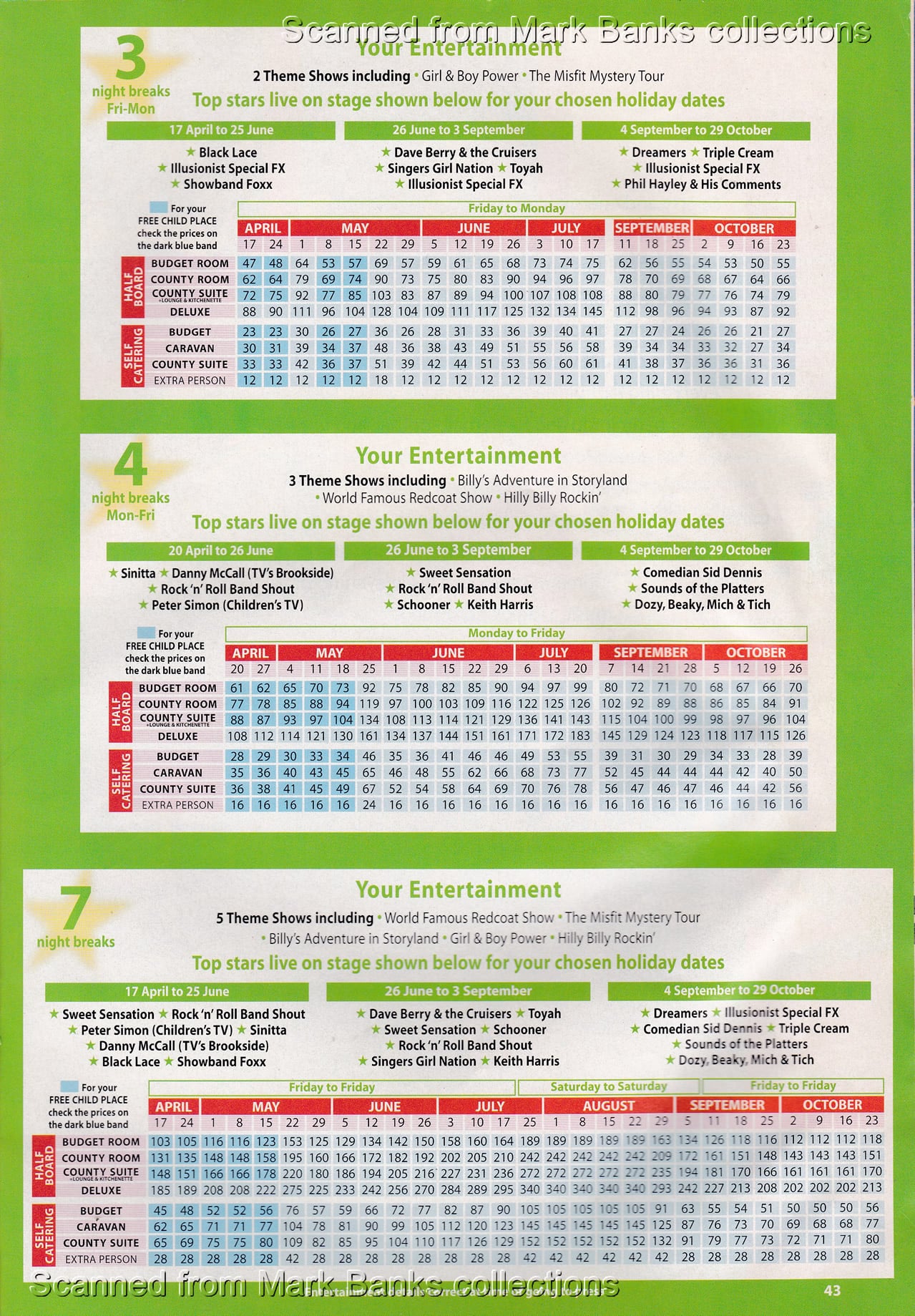 1998 Butlins Holiday Worlds Brochure