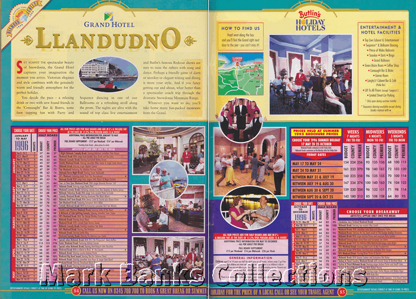 1996 Butlins Holiday Worlds Brochure