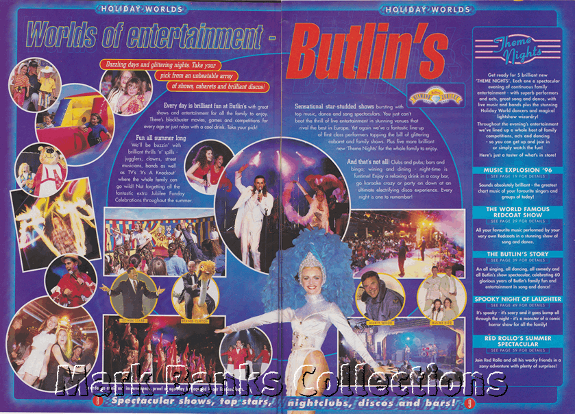 1996 Butlins Holiday Worlds Brochure