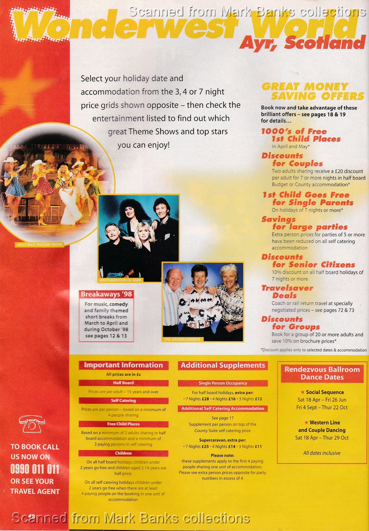 1998 Butlins Holiday Worlds Brochure