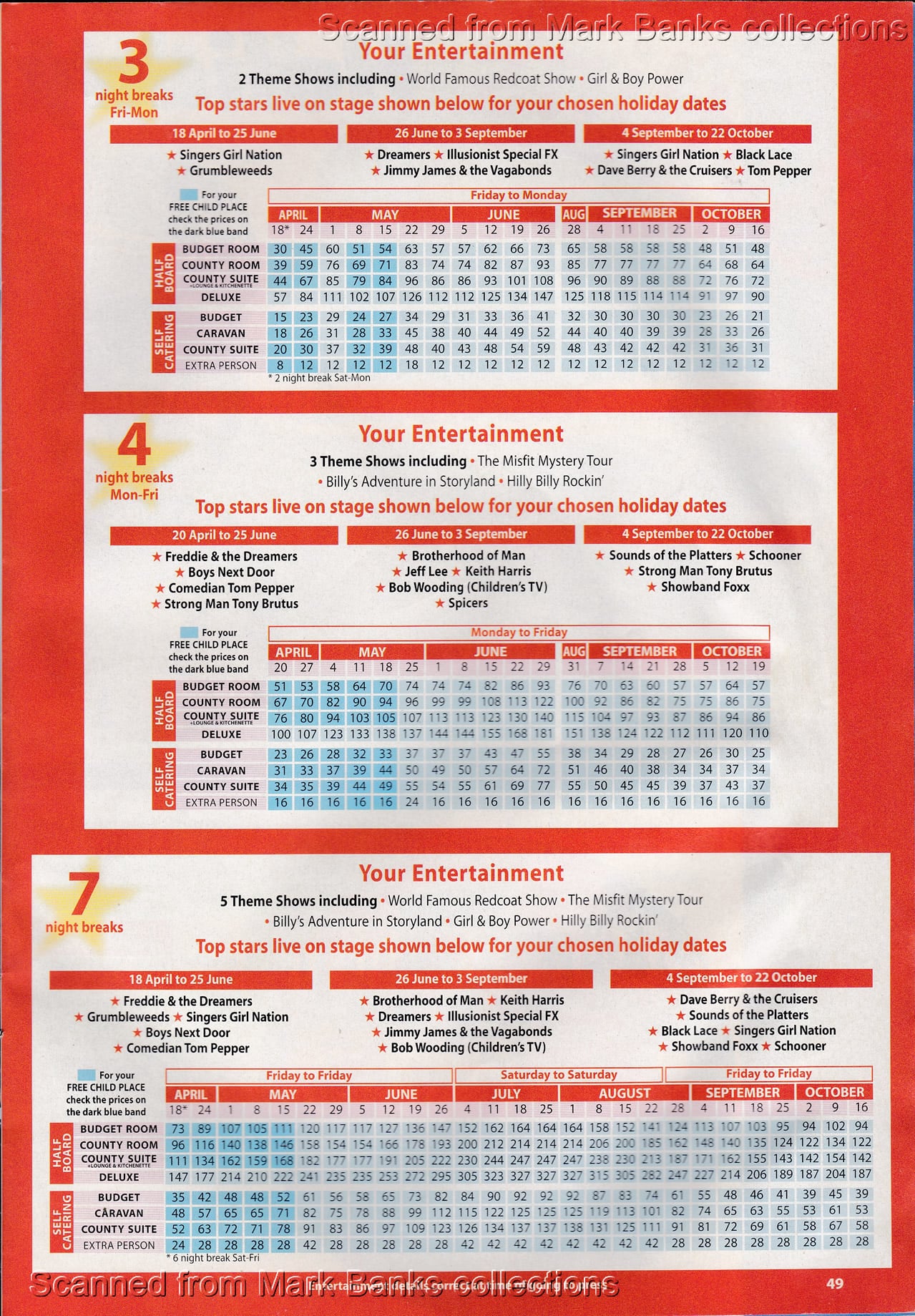 1998 Butlins Holiday Worlds Brochure