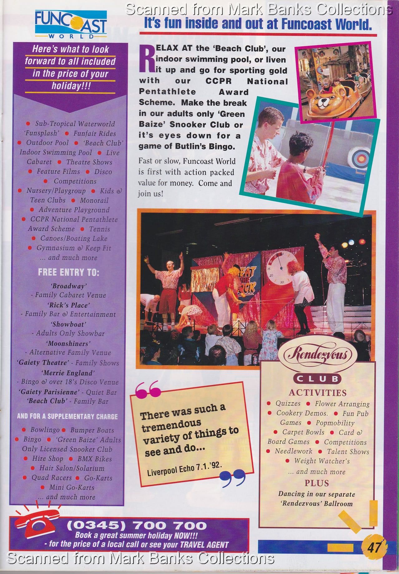1993 Butlins Holiday Worlds Brochure