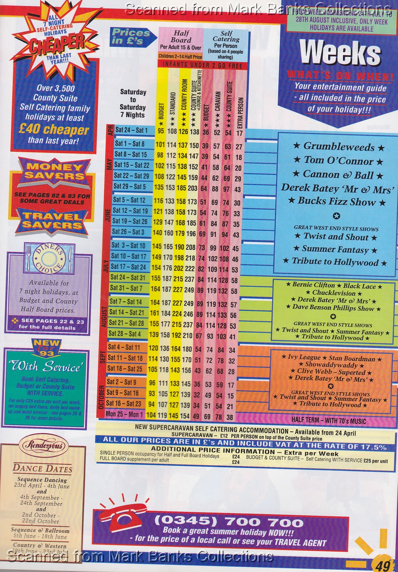 1993 Butlins Holiday Worlds Brochure