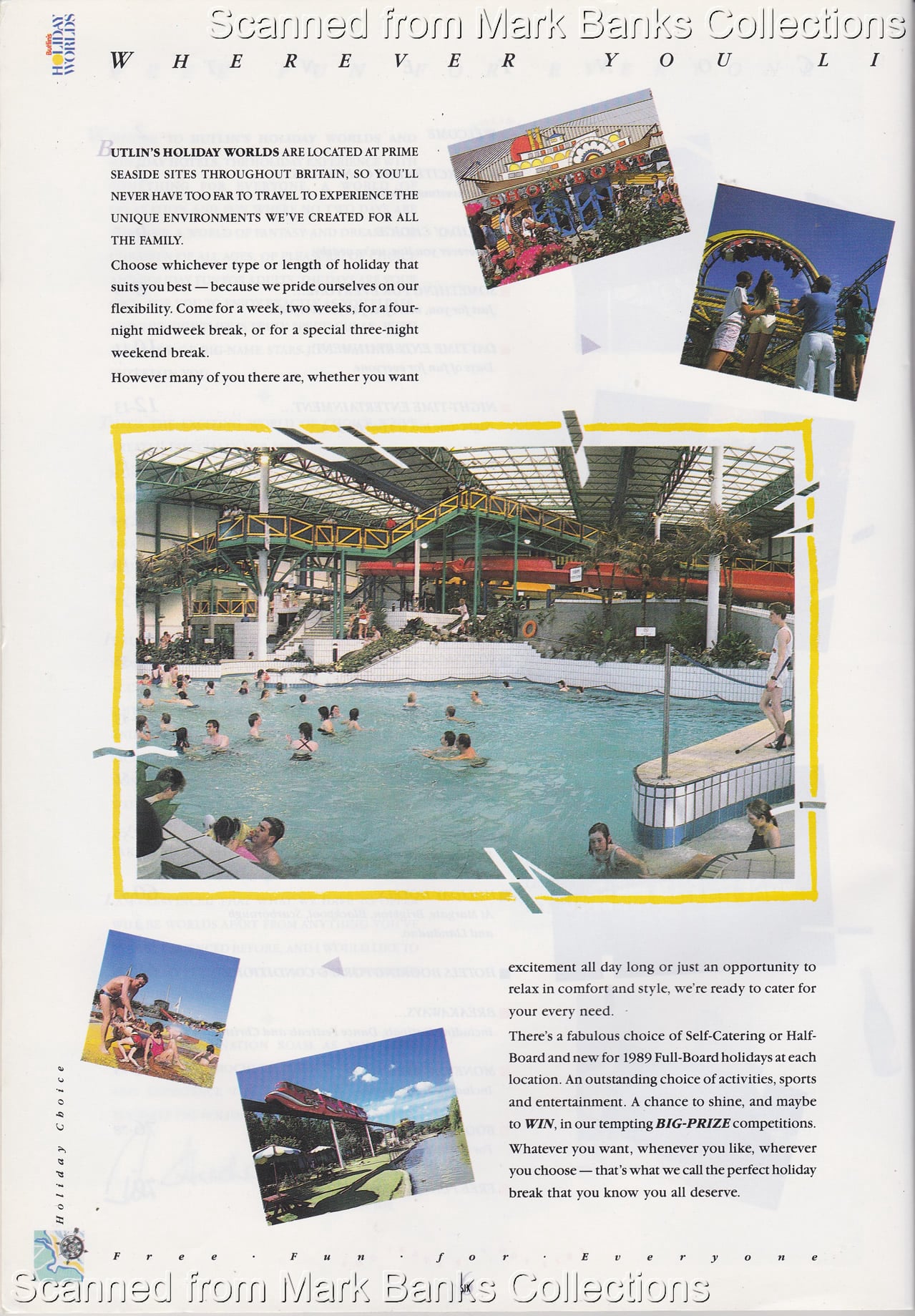 1989 Butlins Holiday Worlds Brochure