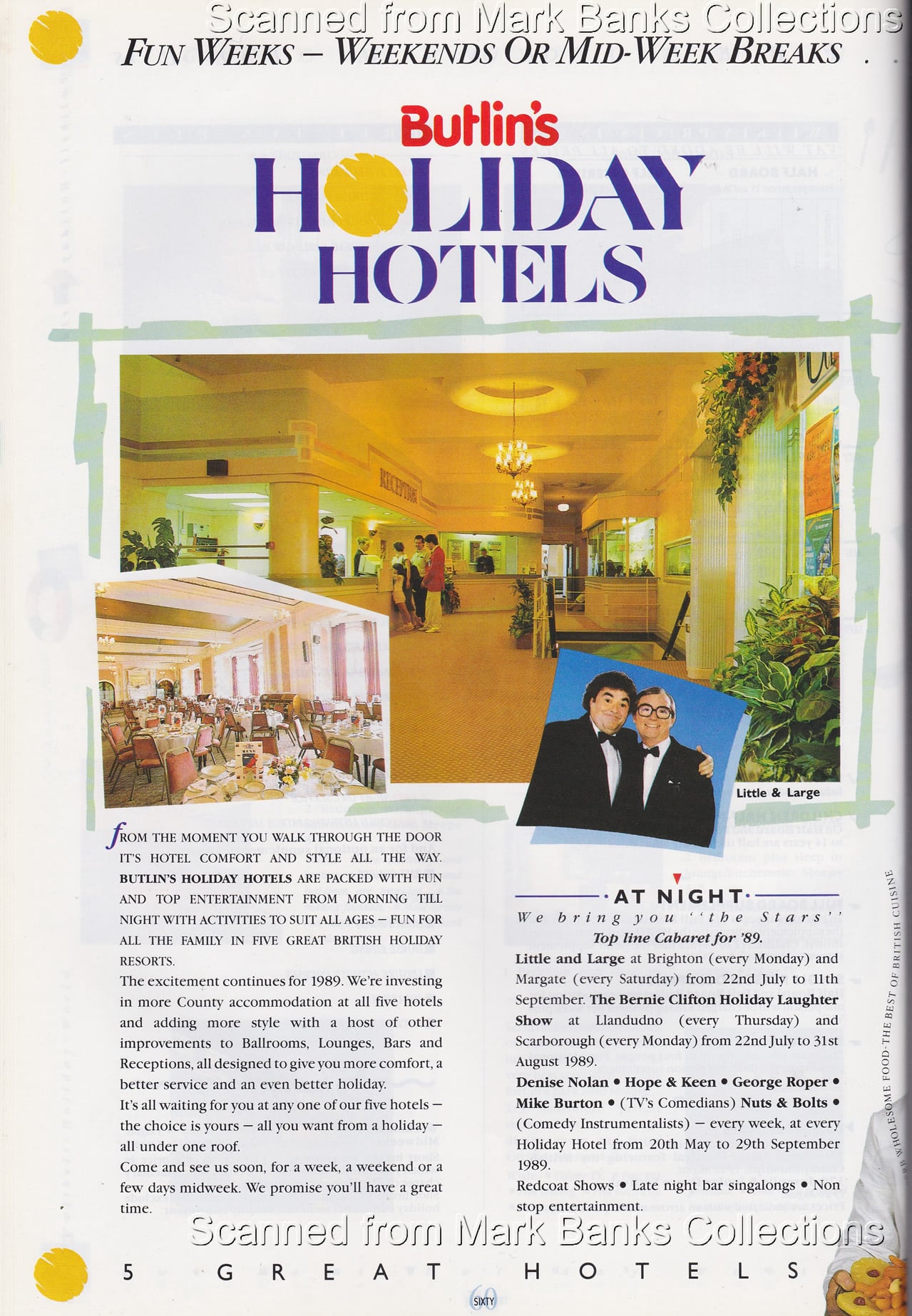 1989 Butlins Holiday Worlds Brochure