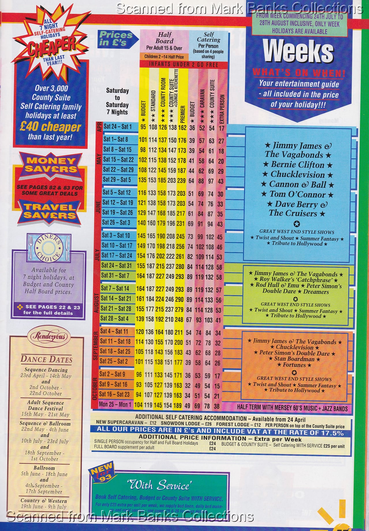 1993 Butlins Holiday Worlds Brochure