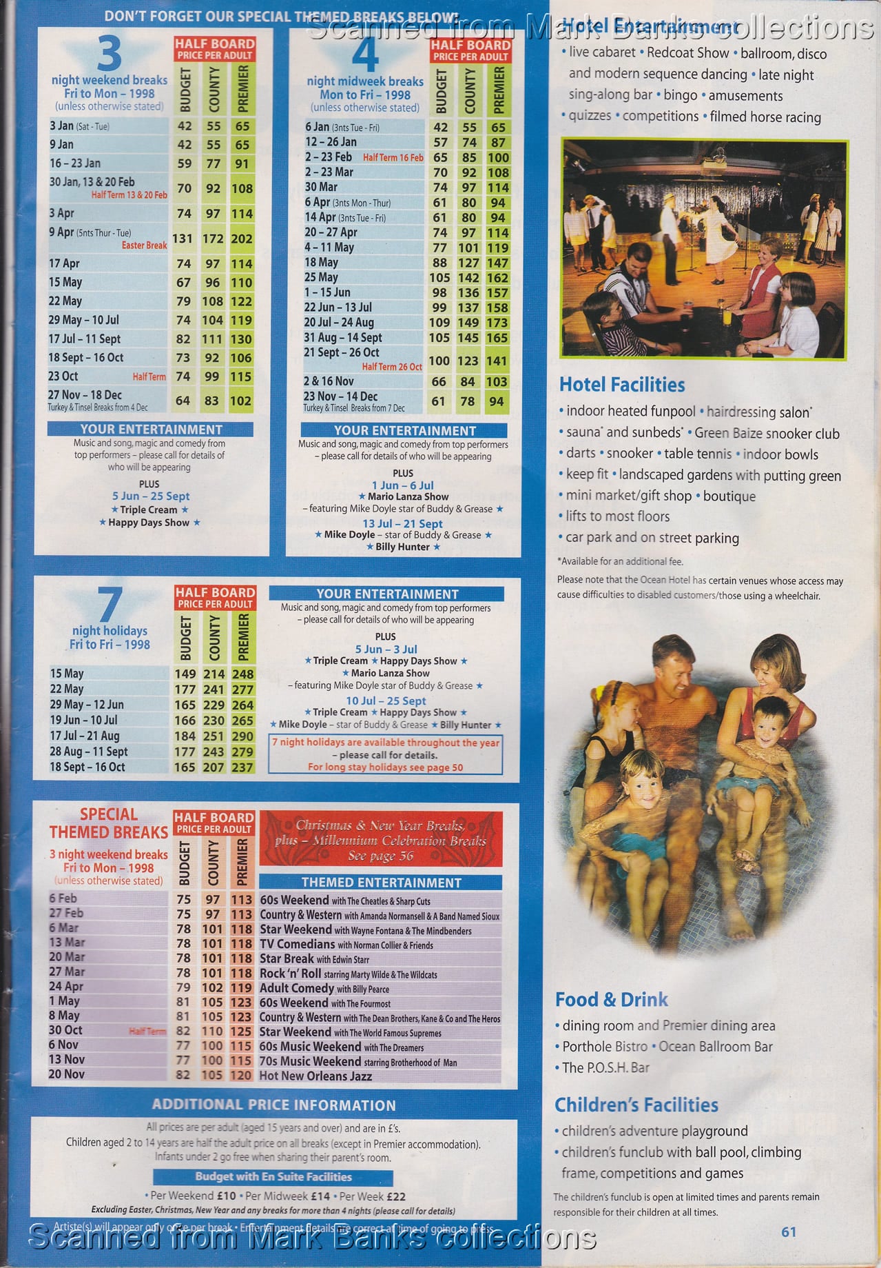 1998 Butlins Holiday Worlds Brochure