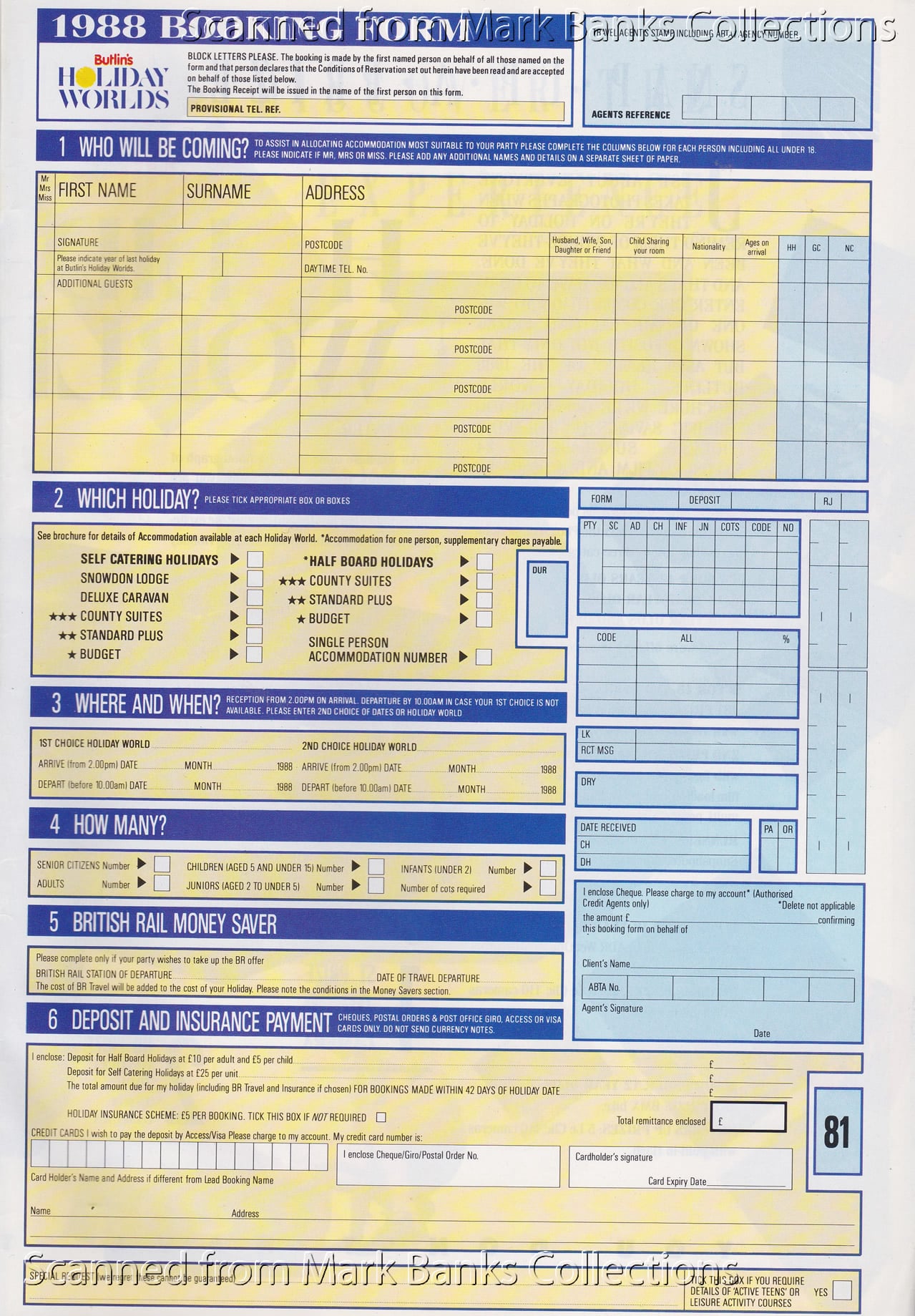 1988 Butlins Holiday Worlds Brochure