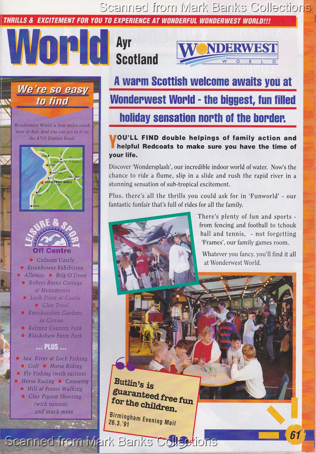1993 Butlins Holiday Worlds Brochure
