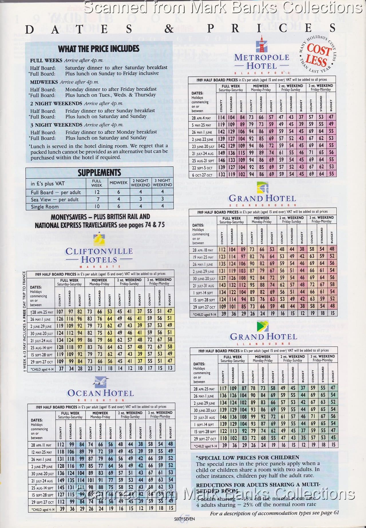 1989 Butlins Holiday Worlds Brochure