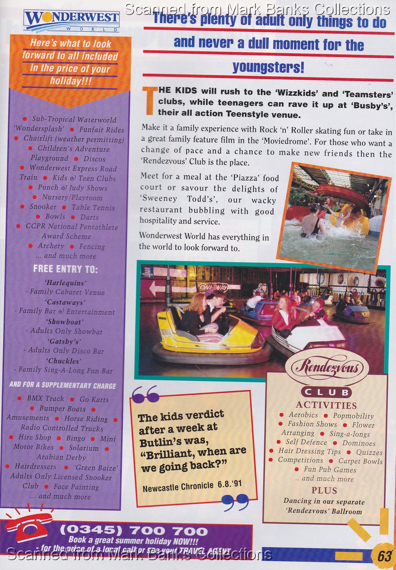 1993 Butlins Holiday Worlds Brochure