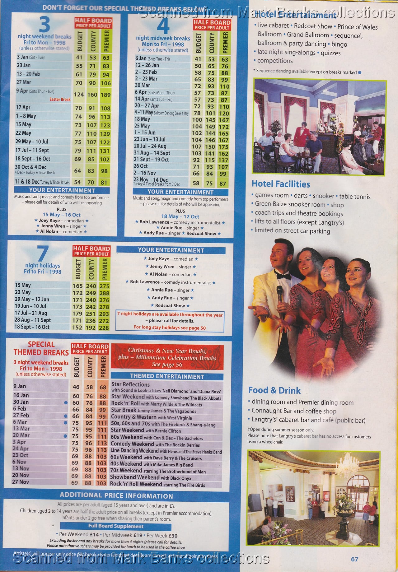 1998 Butlins Holiday Worlds Brochure