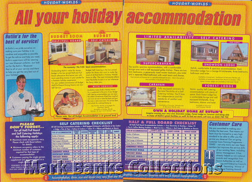 1996 Butlins Holiday Worlds Brochure